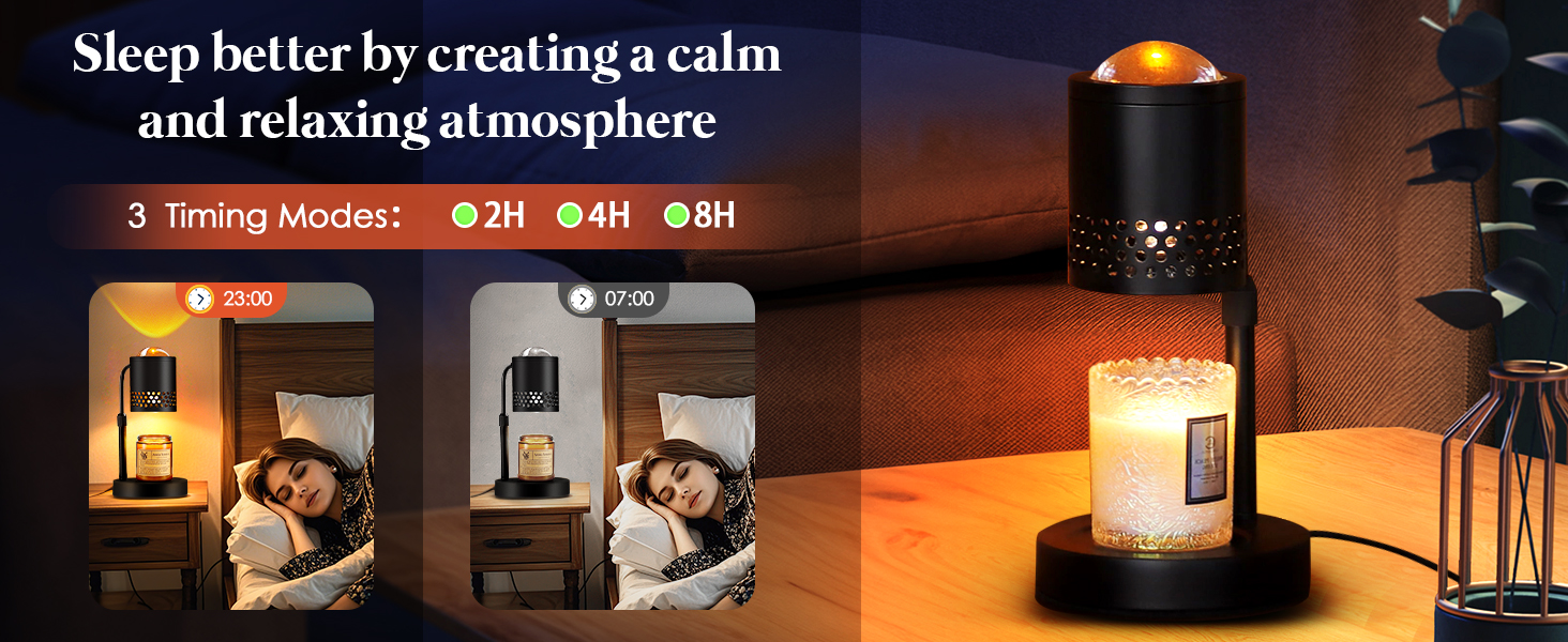 candle warmer lamp with timer
