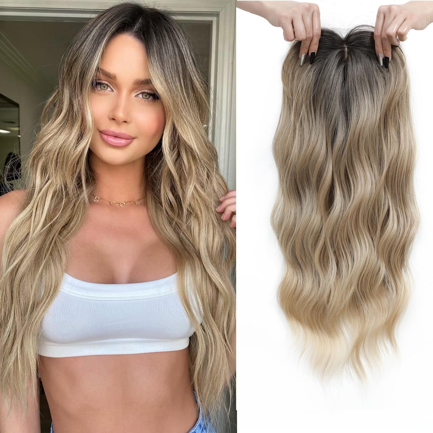 Gradient Long Curly Hairpiece Overview