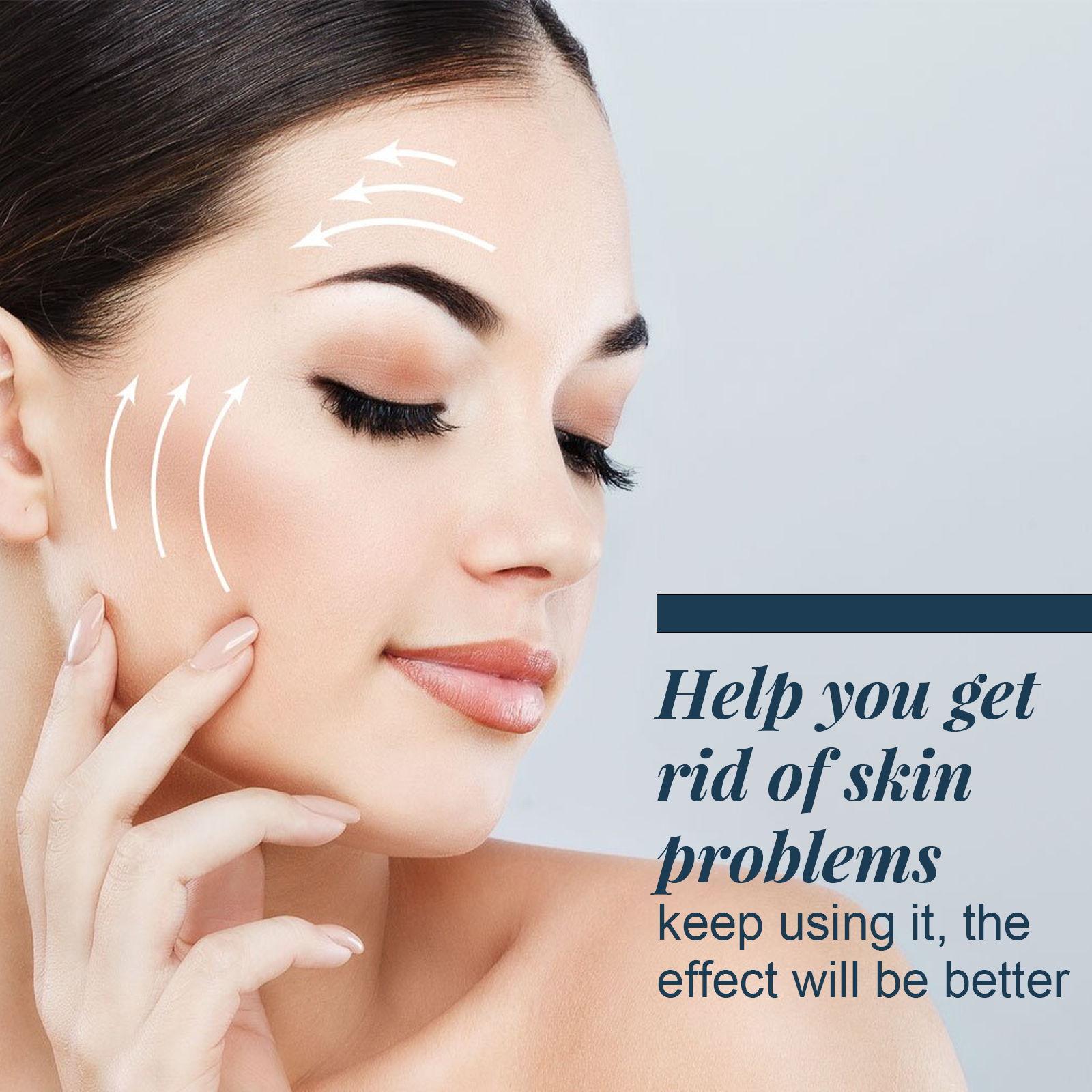 Before and after facial skin firming results